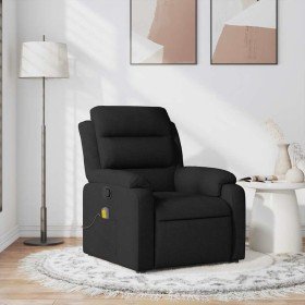 Sillón reclinable de masaje de tela negro en Sillones | Comprar online en Foru.es