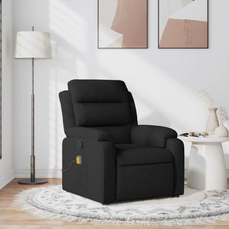 Sillón reclinable de masaje de tela negro en Sillones | Comprar online en Foru.es