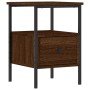 Mesita de noche madera de ingeniería marrón roble 34x36x50 cm de vidaXL, Mesitas de noche - Ref: Foro24-826051, Precio: 41,15...