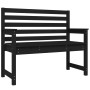 Banco de jardín madera maciza pino negro 109x48x91,5 cm en Bancos de jardín | Comprar online en Foru.es