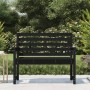 Banco de jardín madera maciza pino negro 109x48x91,5 cm en Bancos de jardín | Comprar online en Foru.es