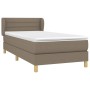 Cama box spring con colchón tela gris taupe 90x190 cm de vidaXL, Camas y somieres - Ref: Foro24-3126849, Precio: 306,09 €, De...