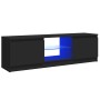 Mueble para TV con luces LED negro 120x30x36 cm en Muebles TV | Comprar online en Foru.es