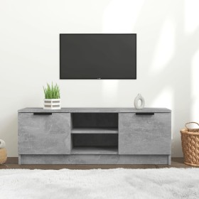 Mueble de TV madera contrachapada gris hormigón 102x35x36,5 cm en Muebles TV | Comprar online en Foru.es