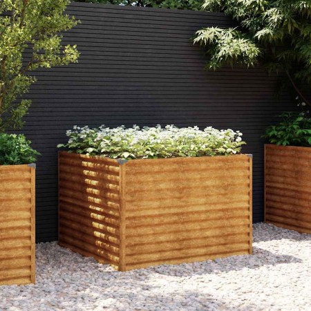 Jardinera de acero corten 100x100x69 cm en Macetas y jardineras | Comprar online en Foru.es