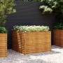 Jardinera de acero corten 100x100x69 cm en Macetas y jardineras | Comprar online en Foru.es