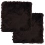 Cojines de sillas 2 uds piel de oveja auténtica marrón 40x40 cm en Decoración | Comprar online en Foru.es