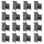 Set de comedor jardín 17 pzas con cojines ratán sintético gris en Conjuntos de jardín | Comprar online en Foru.es