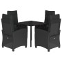 Set de muebles jardín 5 pzas con cojines ratán sintético negro en Conjuntos de jardín | Comprar online en Foru.es
