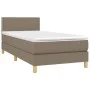 Cama box spring con colchón LED tela gris taupe 90x190 cm de vidaXL, Camas y somieres - Ref: Foro24-3133601, Precio: 308,91 €...