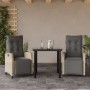Set comedor de jardín 3 pzas cojines ratán sintético gris claro en Conjuntos de jardín | Comprar online en Foru.es