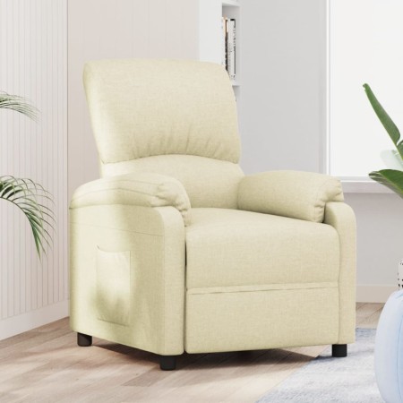Sillón reclinable de tela crema en Sillones | Comprar online en Foru.es