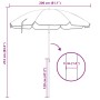Parasol de playa Azul y 206 x 206 x 212 cm Poliéster y metal en Sombrillas | Comprar online en Foru.es