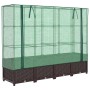 Arriate con cubierta invernadero aspecto ratán 160x40x138 cm en Macetas y jardineras | Comprar online en Foru.es