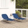Tumbona plegable 2 pcs Azul 188 x 57 x 86.5 cm Poliéster en Tumbonas | Comprar online en Foru.es