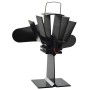Ventilador de estufa accionado por calor 2 aspas negro de vidaXL, Ventiladores para chimeneas de leña - Ref: Foro24-51239, Pr...