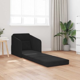 Sofá Cama Plegable Negro 65 x 80 x 83 cm Terciopelo en Sofás | Comprar online en Foru.es