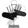 Ventilador de estufa accionado por calor 2 aspas negro de vidaXL, Ventiladores para chimeneas de leña - Ref: Foro24-51239, Pr...