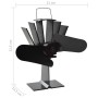 Ventilador de estufa accionado por calor 2 aspas negro de vidaXL, Ventiladores para chimeneas de leña - Ref: Foro24-51239, Pr...