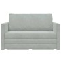 Sofá Cama Plegable Gris Claro 124 x 71 x 78 cm Terciopelo en Sofás | Comprar online en Foru.es