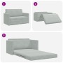 Sofá Cama Plegable Gris Claro 124 x 71 x 78 cm Terciopelo en Sofás | Comprar online en Foru.es