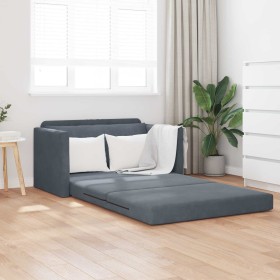 Sofá Cama Plegable Gris oscuro 124 x 71 x 78 cm Terciopelo en Sofás | Comprar online en Foru.es