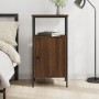 Mesita de noche madera de ingeniería roble marrón 41x31x80 cm de vidaXL, Mesitas de noche - Ref: Foro24-825931, Precio: 38,83...