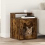 Casa para Gatos Roble ahumado 42,5 x 40 x 53,5 cm en Mobiliario para gatos | Comprar online en Foru.es