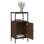 Mesita de noche madera de ingeniería roble marrón 41x31x80 cm de vidaXL, Mesitas de noche - Ref: Foro24-825931, Precio: 38,83...