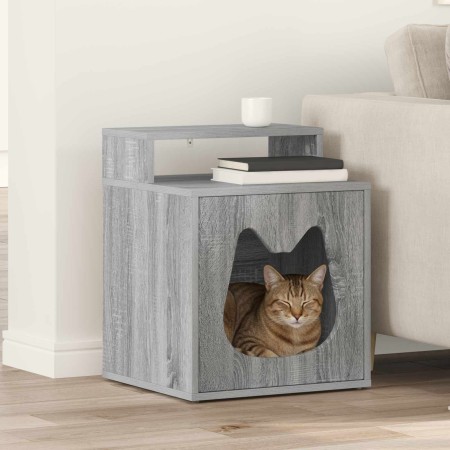 Casa para Gatos Gris Sonoma 42,5 x 40 x 53,5 cm en Mobiliario para gatos | Comprar online en Foru.es