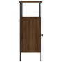 Mesita de noche madera de ingeniería roble marrón 41x31x80 cm de vidaXL, Mesitas de noche - Ref: Foro24-825931, Precio: 38,83...
