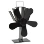 Ventilador de estufa accionado por calor 5 aspas negro de vidaXL, Ventiladores para chimeneas de leña - Ref: Foro24-51242, Pr...