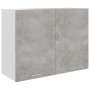 Armario colgante contrachapada gris hormigón 80x31x60 cm en Armarios de cocina | Comprar online en Foru.es