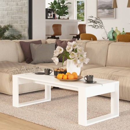 Mesa de centro madera de ingeniería blanca 110x50x35 cm en Mesas de centro | Comprar online en Foru.es