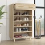 Mueble zapatero madera contrachapada color roble 60x35x105 cm en Zapateros y organizadores de calzado | Comprar online en Foru.e