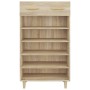 Mueble zapatero madera contrachapada color roble 60x35x105 cm en Zapateros y organizadores de calzado | Comprar online en Foru.e