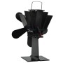 Ventilador de estufa accionado por calor 5 aspas negro de vidaXL, Ventiladores para chimeneas de leña - Ref: Foro24-51242, Pr...