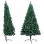 Medio árbol de Navidad con luces y bolas verde 120 cm en Decoración Festiva y Estacional | Comprar online en Foru.es