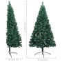 Medio árbol de Navidad con luces y bolas verde 120 cm en Decoración Festiva y Estacional | Comprar online en Foru.es