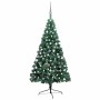 Medio árbol de Navidad con luces y bolas verde 150 cm en Decoración Festiva y Estacional | Comprar online en Foru.es