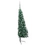Medio árbol de Navidad con luces y bolas verde 150 cm en Decoración Festiva y Estacional | Comprar online en Foru.es