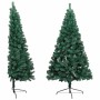 Medio árbol de Navidad con luces y bolas verde 150 cm en Decoración Festiva y Estacional | Comprar online en Foru.es
