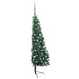 Medio árbol de Navidad con luces y bolas verde 180 cm en Decoración Festiva y Estacional | Comprar online en Foru.es