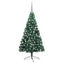 Medio árbol de Navidad con luces y bolas verde 210 cm en Decoración Festiva y Estacional | Comprar online en Foru.es
