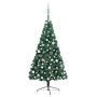 Medio árbol de Navidad con luces y bolas verde 240 cm en Decoración Festiva y Estacional | Comprar online en Foru.es