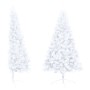 Medio árbol de Navidad con luces y bolas blanco 240 cm en Decoración Festiva y Estacional | Comprar online en Foru.es
