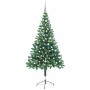 Árbol de Navidad artificial con luces y bolas 380 ramas 150 cm en Decoración Festiva y Estacional | Comprar online en Foru.es