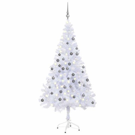Árbol de Navidad artificial con luces y bolas 230 ramas 120 cm en Decoración Festiva y Estacional | Comprar online en Foru.es