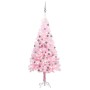 Árbol de Navidad preiluminado con luces y bolas rosa 150 cm en Decoración Festiva y Estacional | Comprar online en Foru.es