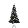 Árbol de Navidad preiluminado con luces y bolas negro 150 cm en Decoración Festiva y Estacional | Comprar online en Foru.es